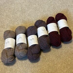 NWT 6 skeins Brooklyn Tweed Loft Wool Yarn